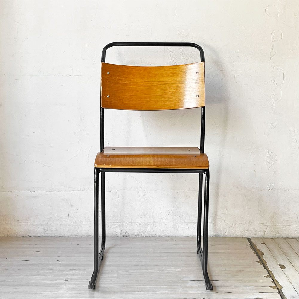 クラッシュゲート CRASH GATE ノットアンティークス Knot antiques ブルーノチェア RP6 BLUNO CHAIR スタッキングチェア プライウッド スチールレッグ ブラック 関家具 B ★