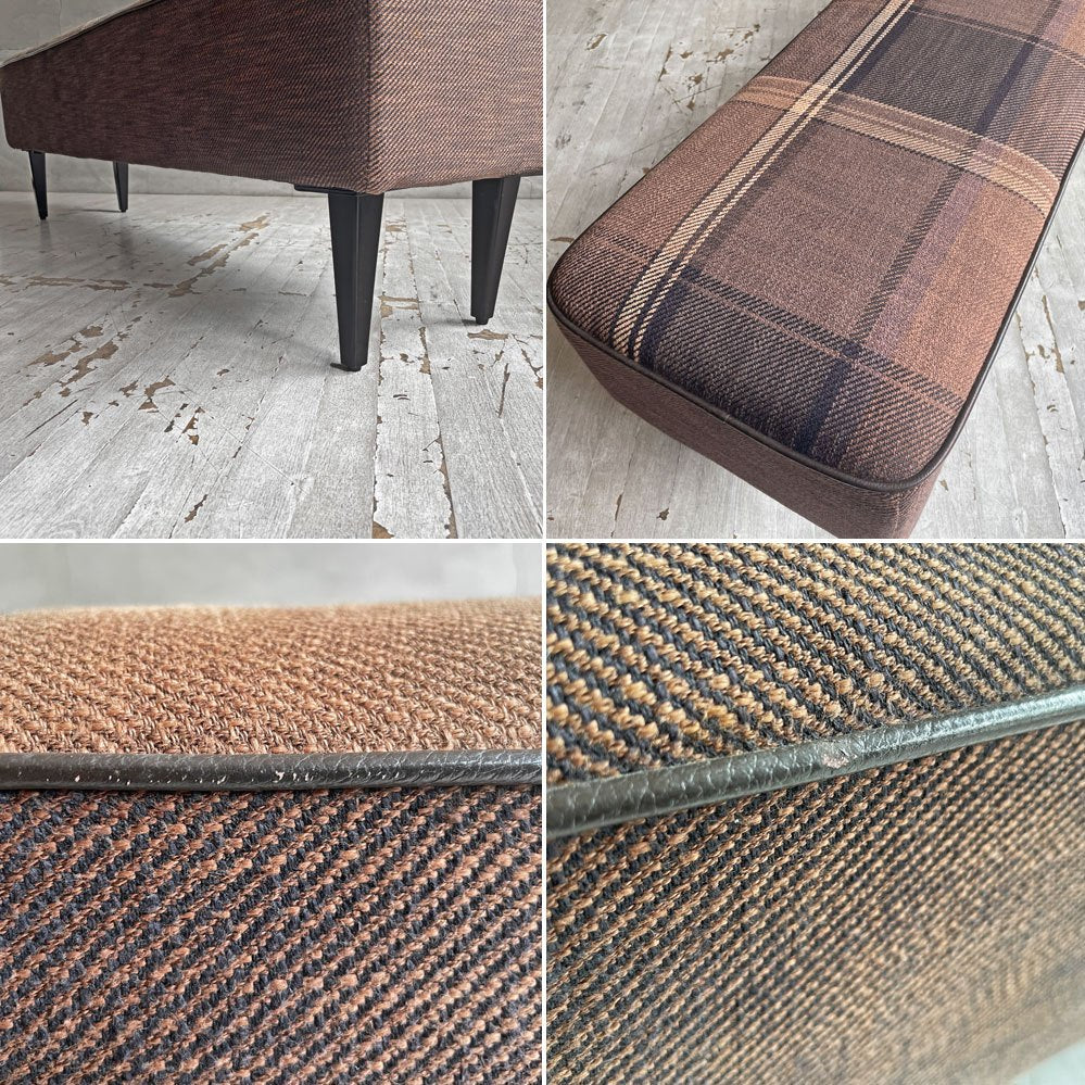 クラッシュゲート CRASH GATE タブレザーワークス tabu Leather Works チェルシー CHELSEA ベンチ 2Pスツール チェック柄 廃番 ♪