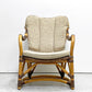 カザマ KAZAMA ルロット アームチェア Lurot Arm Chair ラタン 籐家具 ベージュ系 クッション付き インドネシア 定価￥48,800- B ●