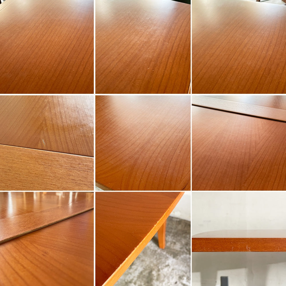 カリガリス Calligaris エクステンション ダイニングテーブル 伸長式 蛇腹 チェリー材 W147~222cm イタリアモダン ■