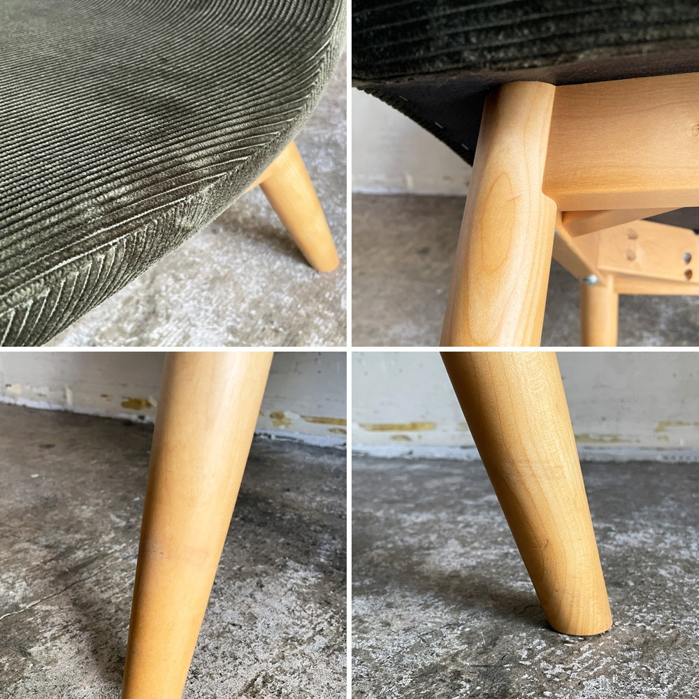 トラックファニチャー TRUCK FURNITURE ラウンジチェア 1P ファブリック F-21 グリーンコーデュロイ GREEN CORDUROY ナチュラル TRUCKクラシックデザイン ■