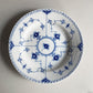 ロイヤルコペンハーゲン ROYAL COPENHAGEN ブルーフルーテッド ハーフレース ディーププレート 25.5cm 深皿 丸皿 陶器 北欧食器 廃番 美品 D ♪