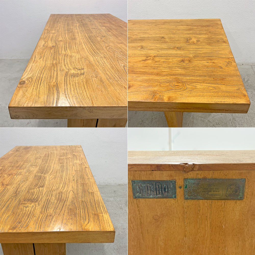 チーク 無垢材 teak wood ハイテーブル カウンター OLD JAVA アジアン スタイル 店舗什器 〓