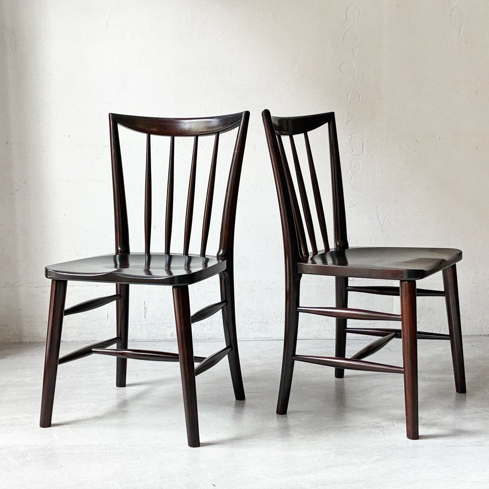 松本民芸家具 220F型 チェア Finnish style Chair ダイニングチェア ミズメザクラ材 民藝家具 和モダン 定価￥148,500- B ★