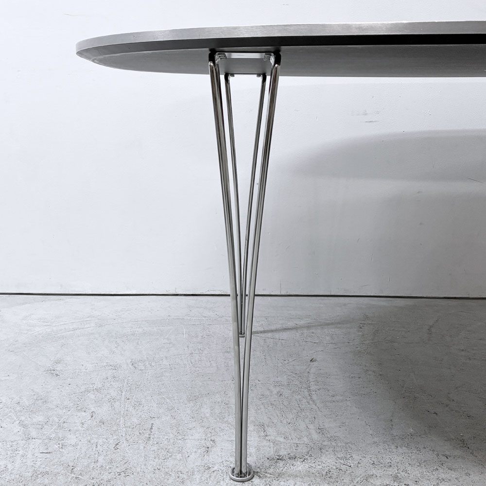 フリッツハンセン Fritz Hansen スーパー楕円 Bテーブル ダイニングテーブル B612 ブラックラミネート ピート・ヘイン アルネ・ヤコブセン デンマーク 北欧家具 参考定価￥356,180～ ●