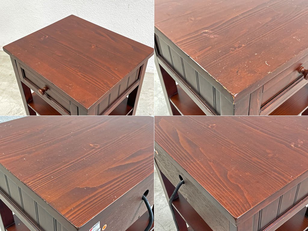 ポッタリーバーン Pottery Barn ビーズボード ナイトスタンド Beadboard Nightstand サイドキャビネット ナイトテーブル ベッドサイドスタンド〓