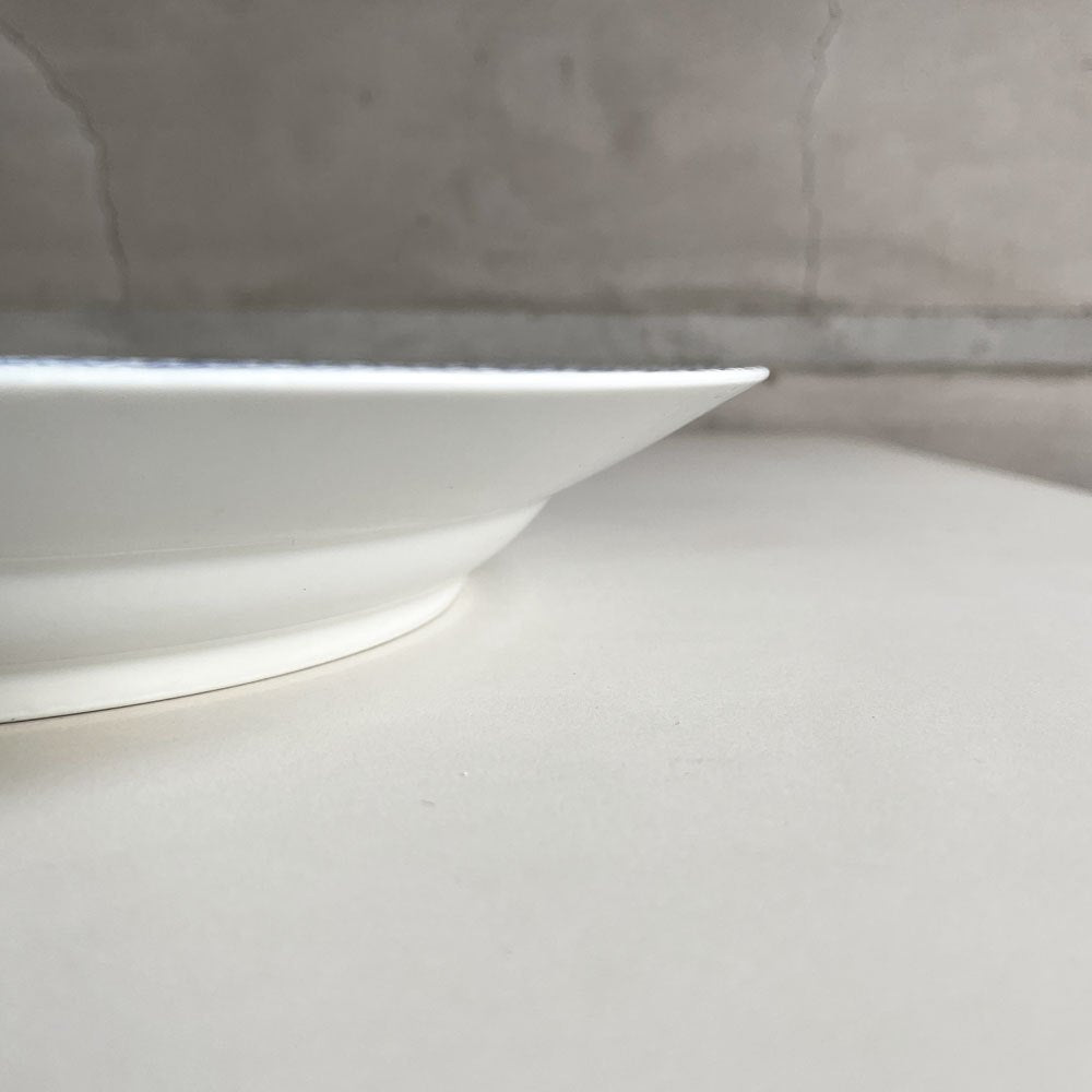ロイヤルコペンハーゲン ROYAL COPENHAGEN ブルーフルーテッド ハーフレース ディーププレート 25.5cm 深皿 丸皿 陶器 北欧食器 廃番 美品 C ♪