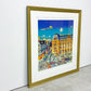 ヒロ ヤマガタ 山形博導 サン・ラザール駅 シルクスクリーン 225/295 額装品 111×113cm 限定品 版画 絵画 フランス パリ 1986年 ◎