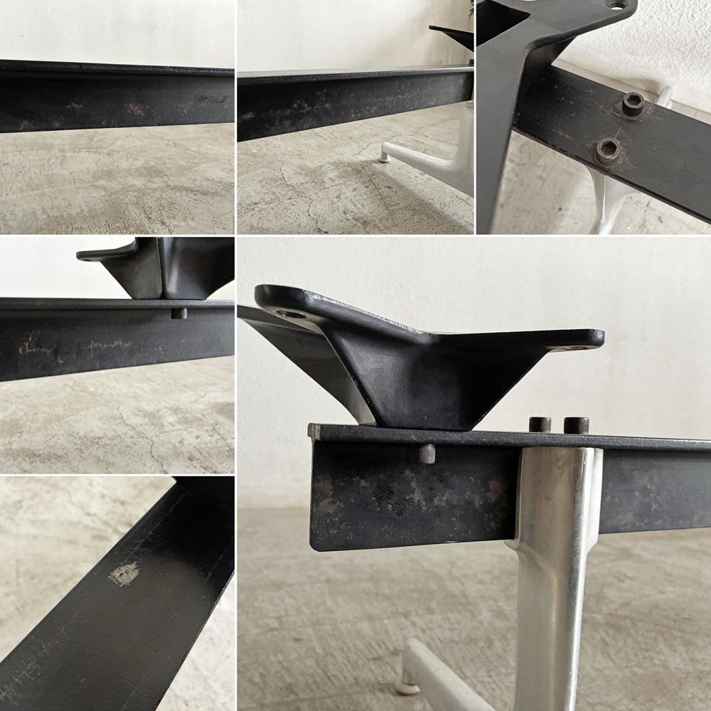 ハーマンミラー Herman Miller エアポートベンチ タンデムシート 4連ベース W197cm サイドシェル用 C&R イームズ ビンテージ 〓