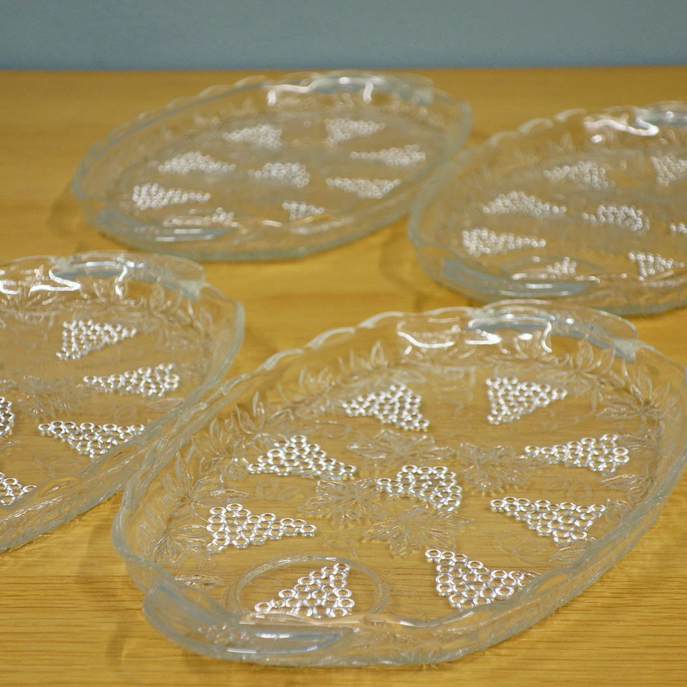 アンカーホッキング ANCHOR HOCKING セルバスナックセット Serva Snack Set カップ&プレート 4点セット 箱付 ビンテージ ◎