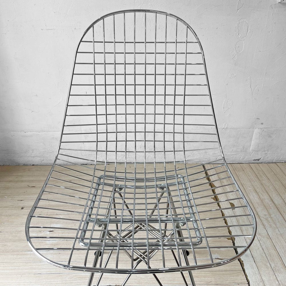 ハーマンミラー Herman Miller DKR ワイヤーチェア Eames Wire Chair エッフェルベース シートパッド付 C&R イームズ ミッドセンチュリー  ★