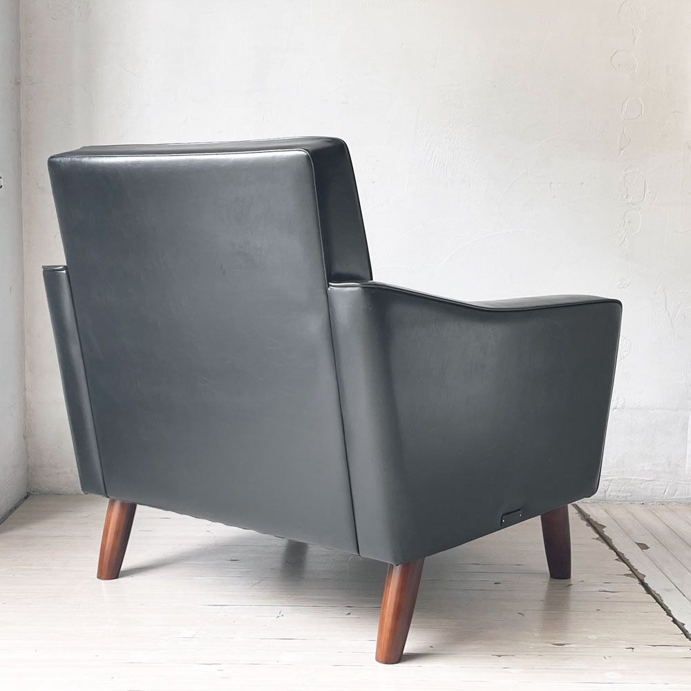 カリモク60 karimoku60 ロビーチェア スタンダードブラック 1Pソファ 1シーター レトロモダン ミッドセンチュリー 定価￥75,130- ★