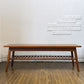 パシフィックファニチャーサービス P.F.S. ローテーブル DH TEA TABLE WITH SHELF Lサイズ W120cm ナラ材 ダークブラウン マガジンラック付 ◎