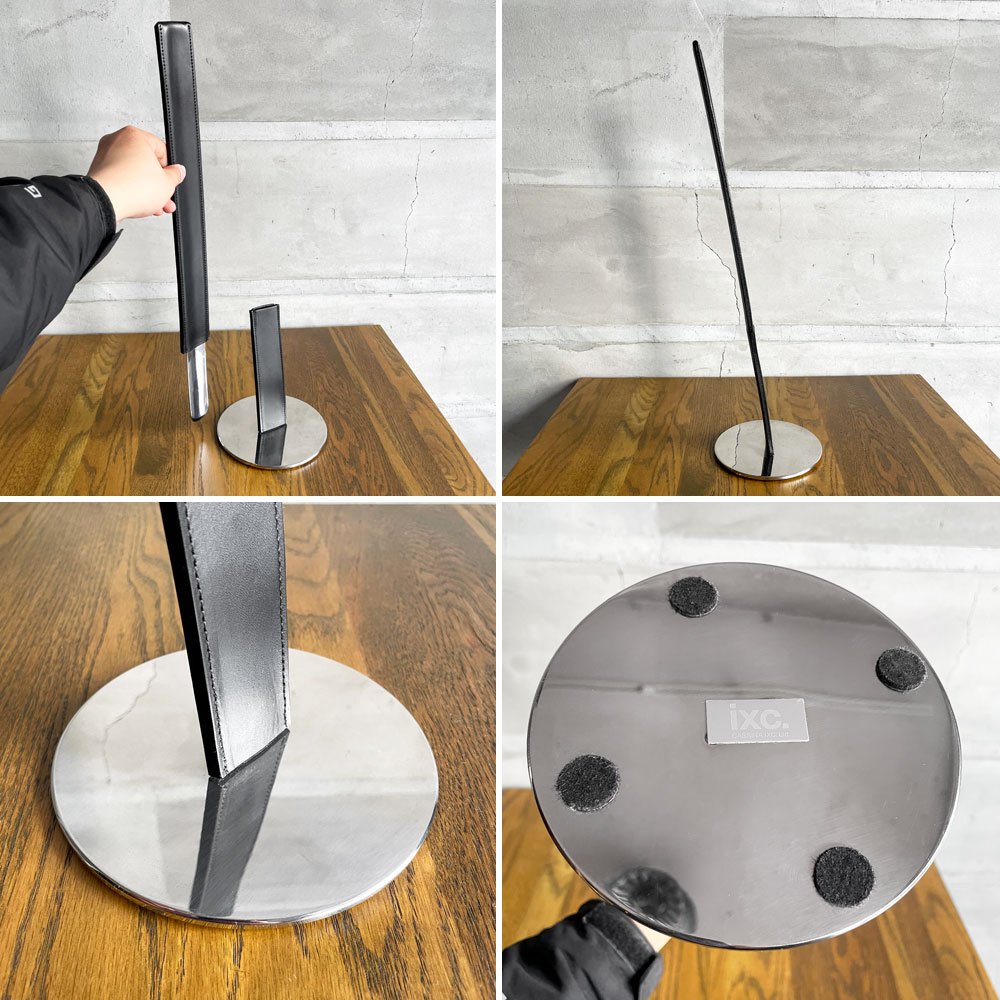 カッシーナイクスシー CASSINA ixc. シューホーン Shoehorn 靴べら 本革 レザー ブラック ステンレス グエナエル・ニコラ ♪