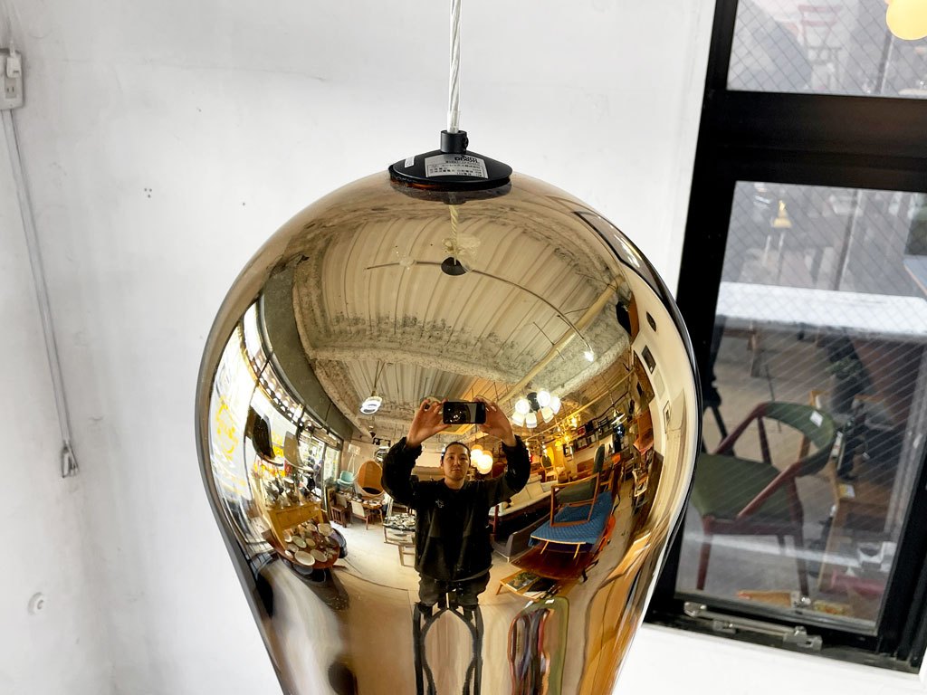 トムディクソン Tom Dixon フェイド ペンダントライト Fade Pendant ゴールド色 廃番 定価115,500円 箱付 展示美品 ★