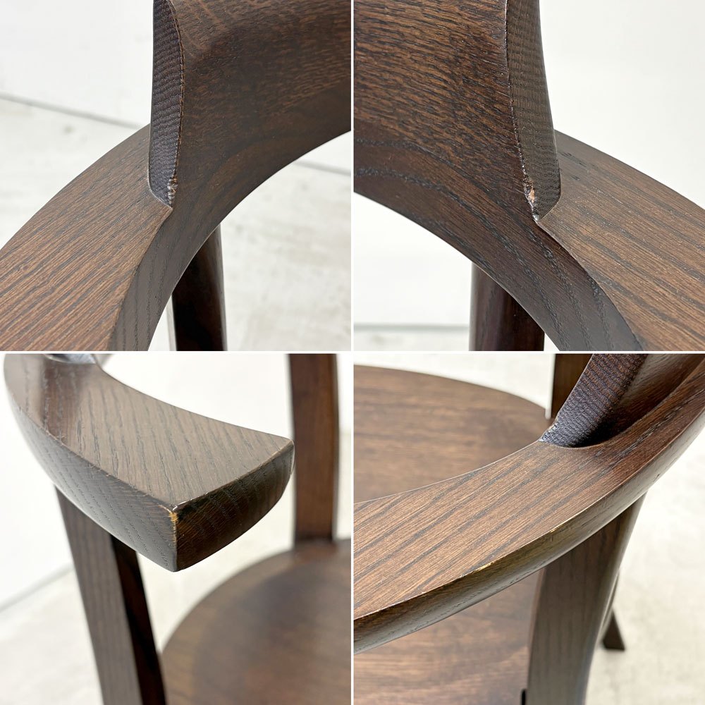 柏木工 KASHIWA ソフィー Sophie ダイニングチェア オーク無垢材 ハーフアーム ダークブラウン 飛騨家具 B ●