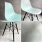 ハーマンミラー HermanMiller サイドシェルチェア ドゥエルレッグ DSW アクアスカイ × エボニー ポリプロピレン製 イームズ ミッドセンチュリー ♪