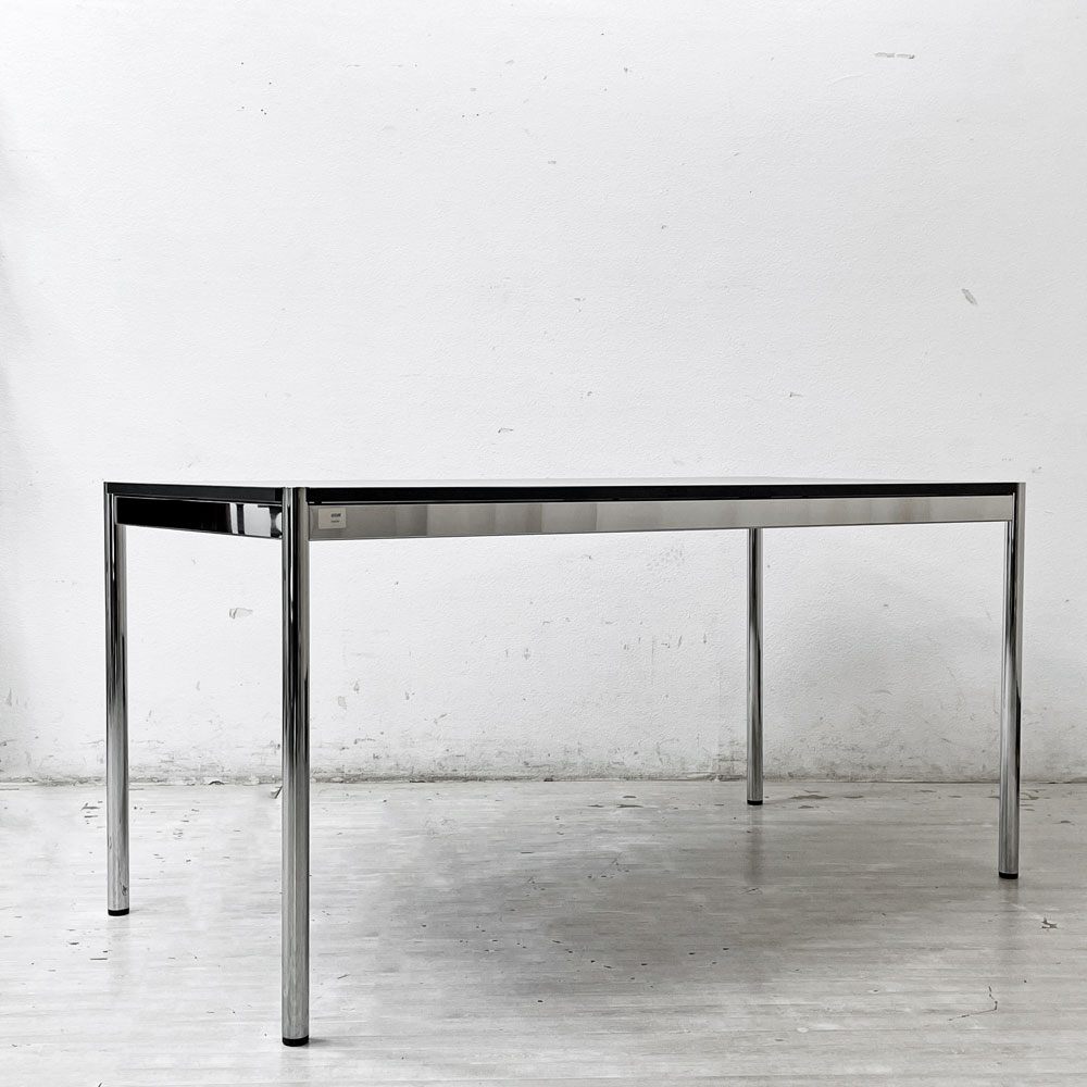 ユーエスエムハラー USMハラー USM Haller モジュラーファニチャー USMハラーテーブル ワーキングデスク ダイニング グラファイトグレー ラミネート天板 アジャスター 高さ調整機能付 スイス A ●