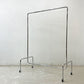 インダストリアルデザイン Industrial design スチール製 ハンガーラック W130cm U字脚 キャスター付き 店舗什器 工業系 ●