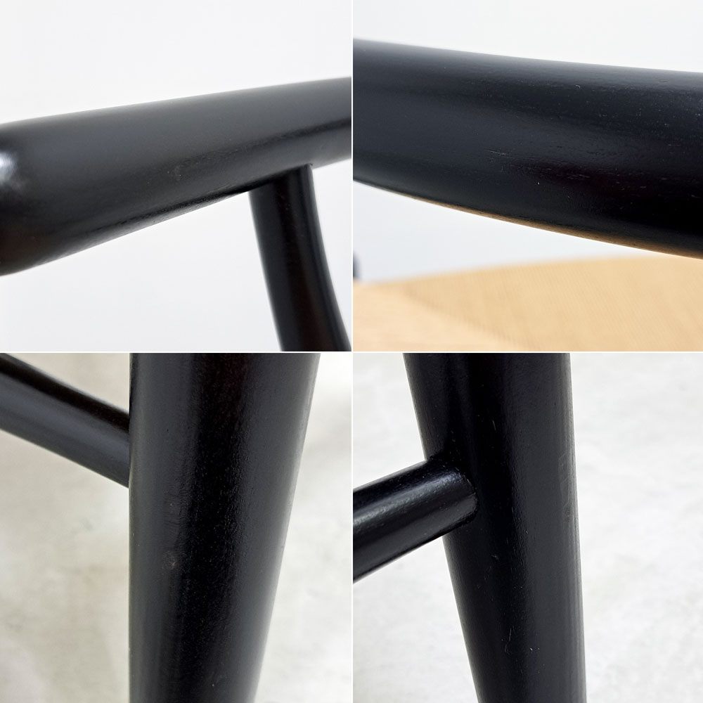 カールハンセン&サン Carl Hansen&Son CH24 Yチェア ブラックラッカー × ナチュラルペーパーコード ビーチ材 ハンス J. ウェグナー 北欧 デンマーク フルリペア品 ●