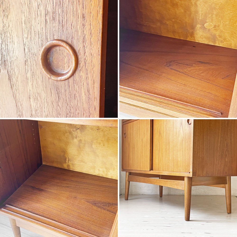 ボーンホルムス・モーベルファブリック Bornholms Mobelfabrik チーク材 ライティングビューロー ブックシェルフ キャビネット Johannes Sorth 北欧ビンテージ ★