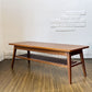 パシフィックファニチャーサービス P.F.S. ローテーブル DH TEA TABLE WITH SHELF Lサイズ W120cm ナラ材 ダークブラウン マガジンラック付 ◎