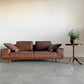 マルイチセーリング MARUICHI SELLING アルバ ALBA 2.5人掛けソファ W194cm ウォールナット材 本革 ブラウンレザー 脚付 定価￥765,600-以上 〓