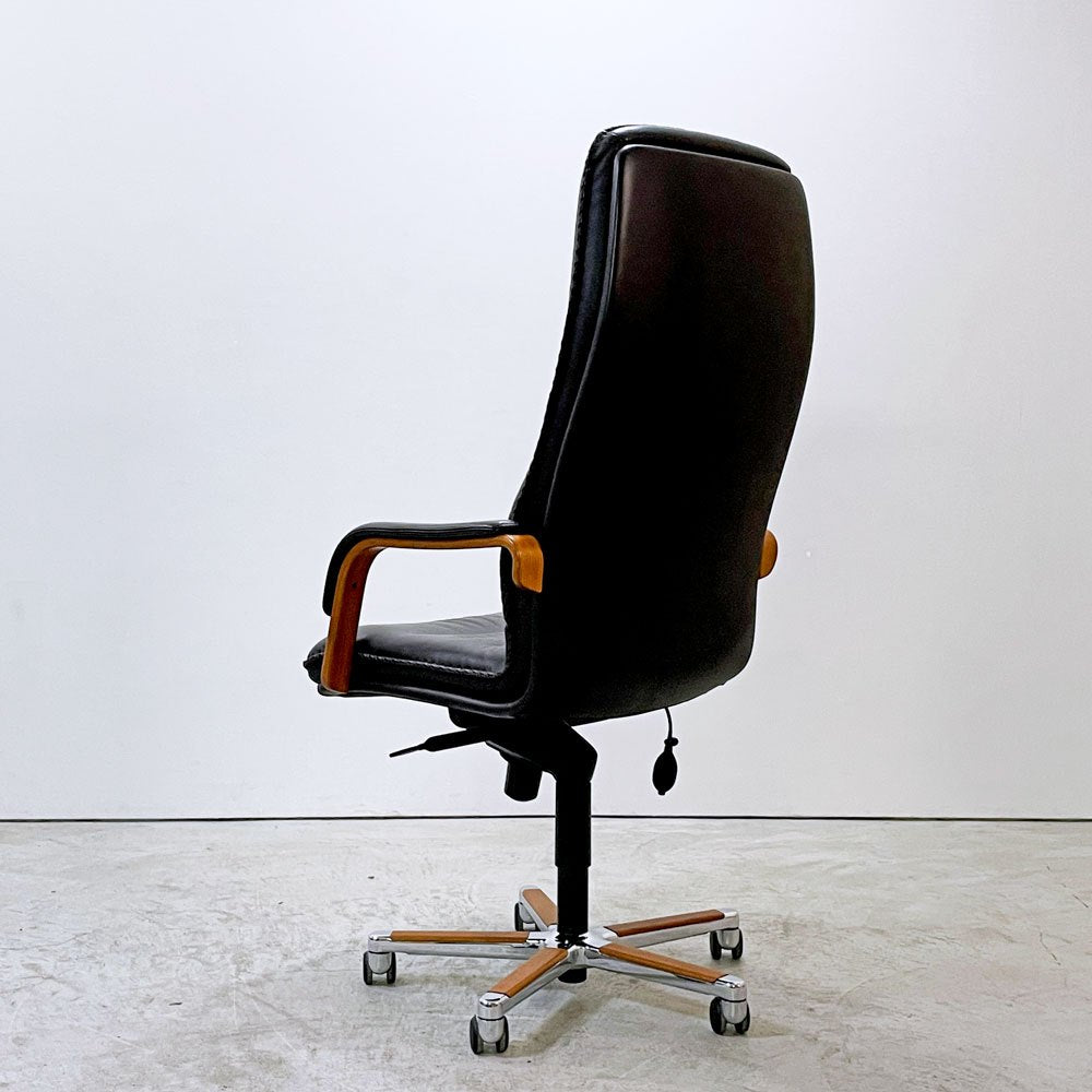 ベルグファニチャー Berg Furniture 89-11 デスクチェア ハイバック エアクッション付き プライウッド 手縫いステッチ デンマーク 参考価格\433,650~ ●