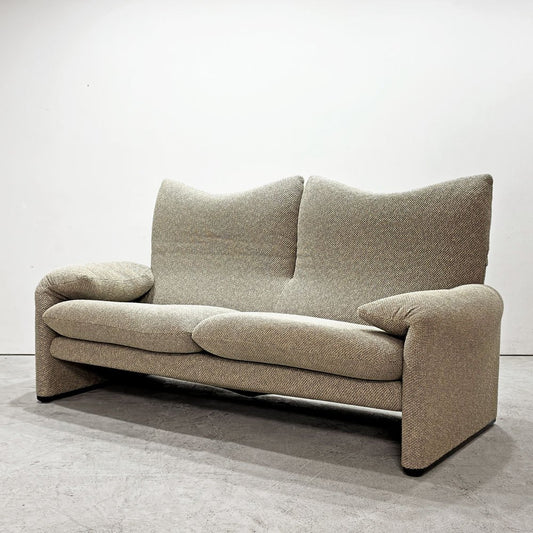 カッシーナイクスシー Cassina ixc. マラルンガ MARALUNGA 675-2PW 2人掛け ワイドソファ ヴィコ・マジストレッティ グレー系 セミプレインファブリック MoMA ●