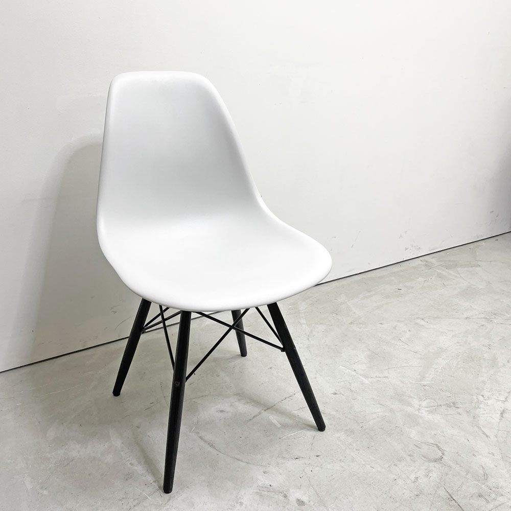 ハーマンミラー HermanMiller サイドシェルチェア ドゥエルレッグ DSW アルパイン × エボニー ポリプロピレン製 イームズ ミッドセンチュリー A ●