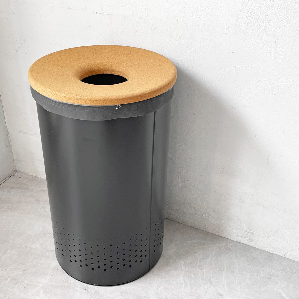 ブラバンシア Brabantia ランドリービン ランドリーボックス 60L スチール×コルク モダンデザイン 定価￥21,030- ★