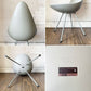 フリッツハンセン Fritz Hansen ドロップチェア DROP ダイニングチェア ストーングレー 脚塗装 アルネ・ヤコブセン デンマーク 廃番カラー 現行定価￥55,880- ◎
