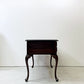 イーセンアーレン ETHAN ALLEN 両袖デスク 3ドロワー 猫脚 ガラス天板 クラシカルデザイン 米国家具 ●