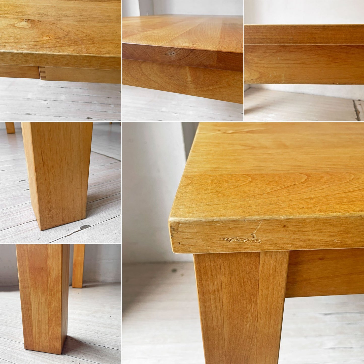 イクスス ikususu FURNITURE ダイニングテーブル アルダー材 W130cm 抽斗1杯 北欧デザイン ナチュラルモダン 定価￥205,700- ★