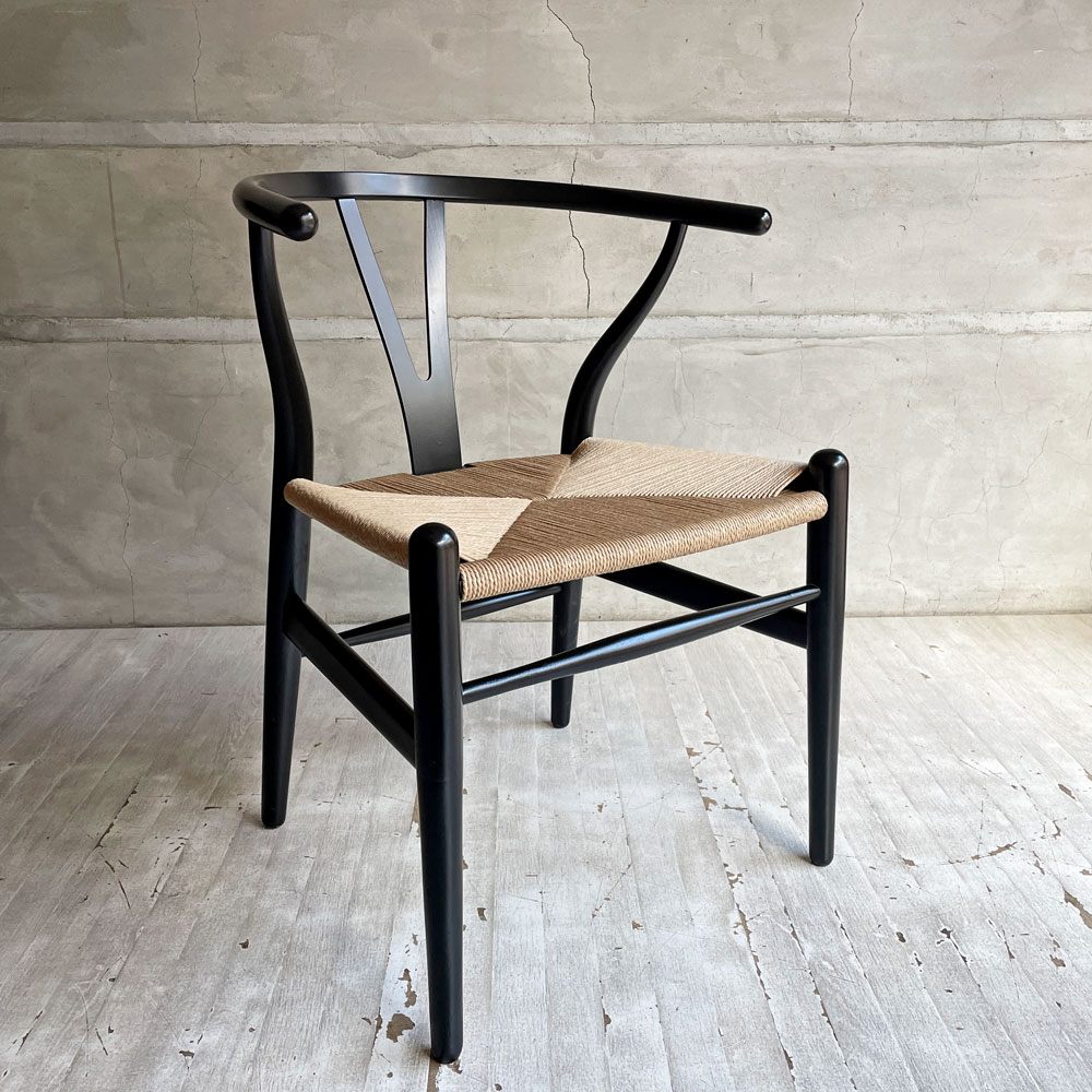 カールハンセン＆サン Carl Hansen & Son CH24 Yチェア ブラックラッカー ビーチ材 ペーパーコード ハンス・J・ウェグナー デンマーク 北欧家具 日本仕様 座面張替済♪