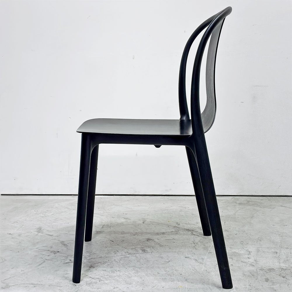 ヴィトラ Vitra ベルヴィルチェア Belleville Chair アームレスチェア ダイニングチェア スタッキングチェア アッシュ材 ブラック ロナン & エルワン・ブルレック A ●