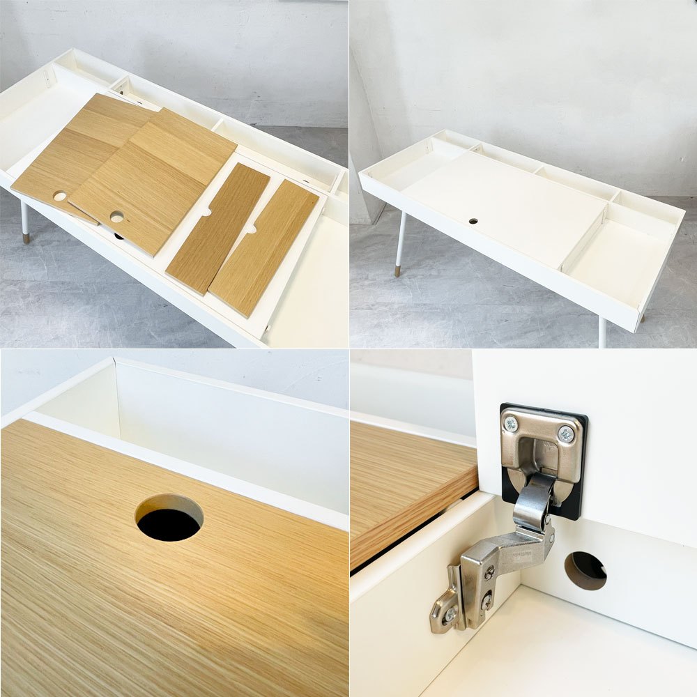 ボーコンセプト Boconcept クパチーノ Cupertino デスク マットホワイト ラッカー仕上げ ナチュラルオーク W140cm 定価 ¥149,900- ★