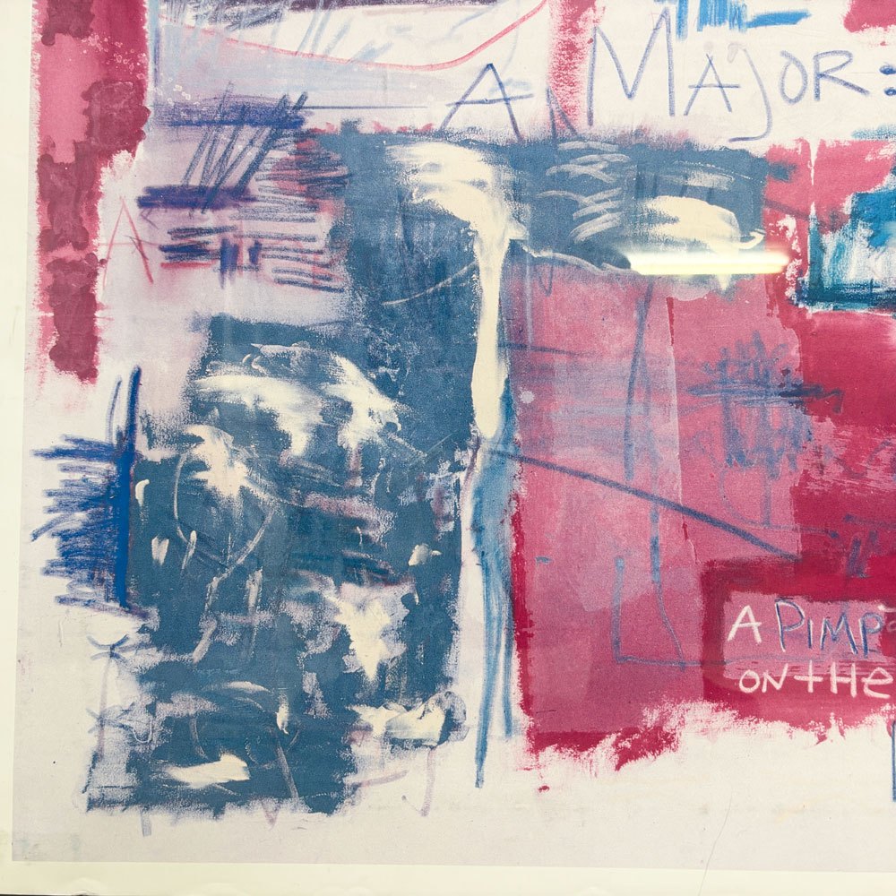 キース・O・アンダーソン Keith O Anderson 展覧会ポスター A MAJOR: ON THE WRONG SIDE 1990年 Galerie du Jour Agnes B 現代アート 額装品 ●