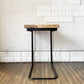 ライフファニチャー LIFE FURNITURE オークサイドテーブル U OAK SIDE TABLE コの字型 アイアン脚 H50cm 定価￥17,600- ◎