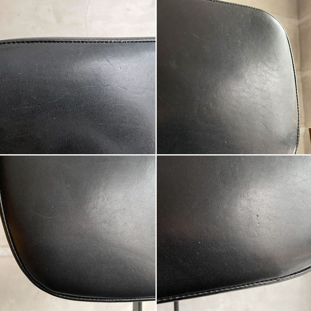 トラックファニチャー TRUCK FURNITURE デスクワークチェア DESKWORK CHAIR アームチェア レザー 本革 L-4ブラック オーク材 回転式昇降 定価 ￥183,700-