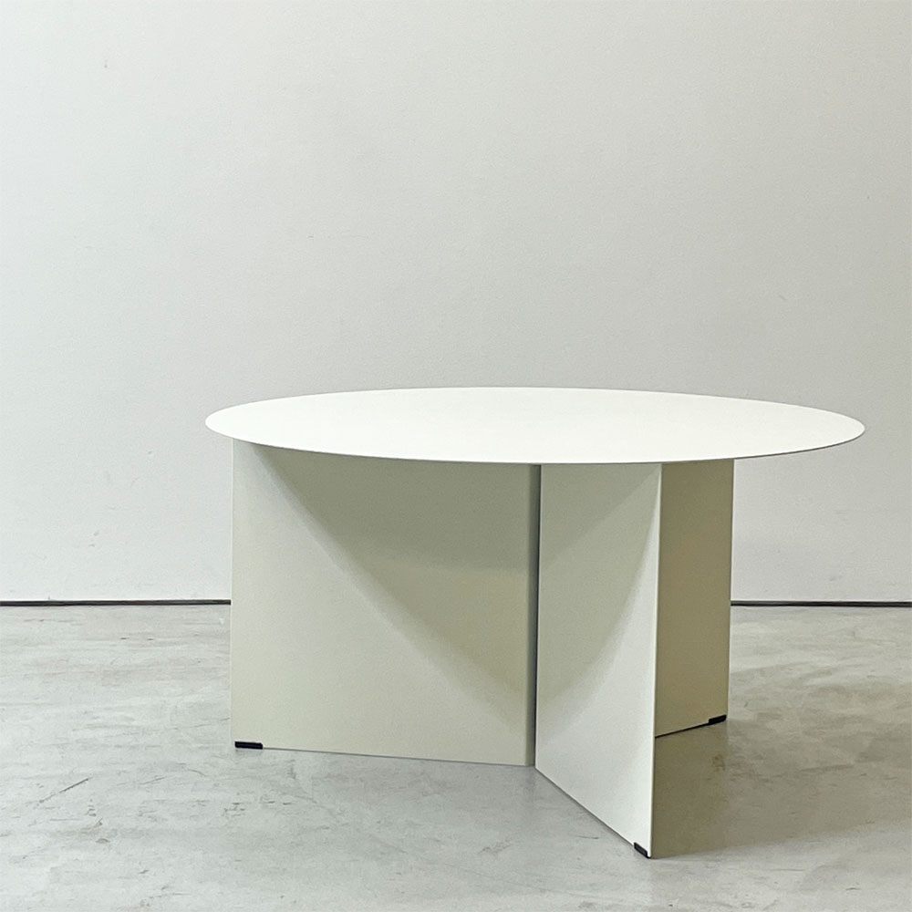 ヘイ HAY スリットテーブル SLIT TABLE XL ホワイト スチール サイドテーブル ローテーブル コーヒーテーブル ラウンド Φ65cm モダン デンマーク 北欧家具 ●