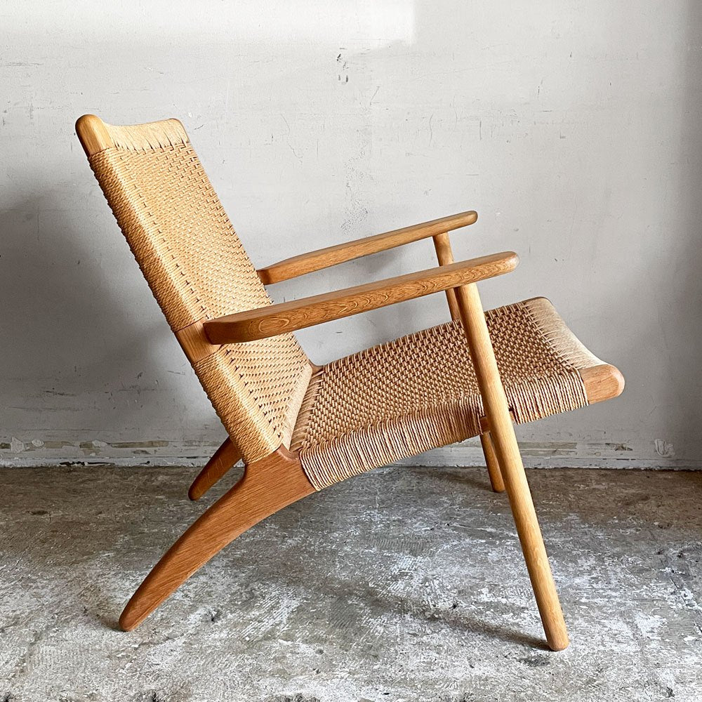 カールハンセン＆サン Carl Hansen & Son CH25 ラウンジチェア オーク材 ペーパーコード ハンス・J・ウェグナー ビンテージ 北欧家具 ■