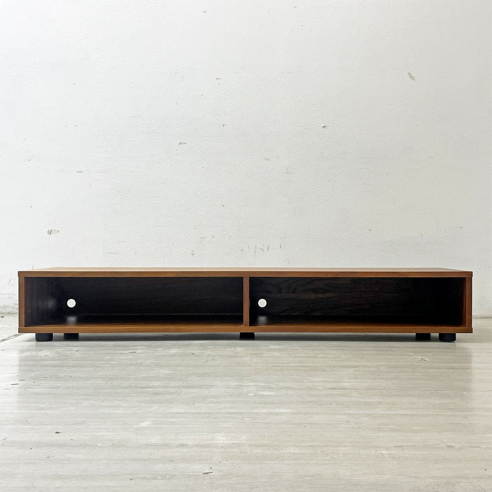無印良品 MUJI AVボード スタッキングキャビネット ウォールナット材 ロータイプ W162cm TVボード 収納 ナチュラルデザイン ●