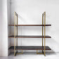 ダッチボーン DUTCH BONE クラスシェルフ Class shelf  ヘリンボーン オープンシェルフ アカシア材 ダークウッド 真鍮 アジャスター付き ビンテージスタイル  オランダ 参考価格￥200.000- ★