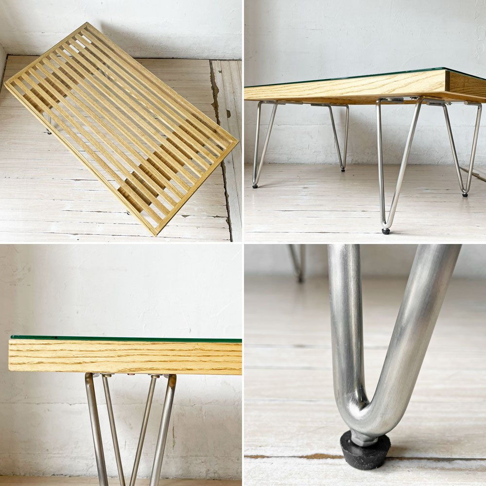 クラッシュゲート CRASH GATE コンフォーム COMFORM イット コーヒーテーブル IT COFFEE TABLE ガラス天板付き 定価57,200円 ★