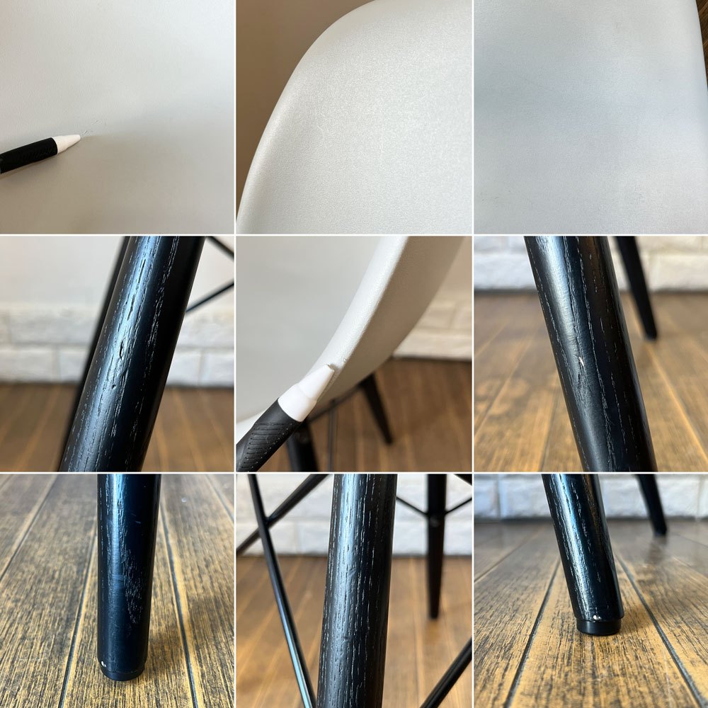 ハーマンミラー HermanMiller サイドシェルチェア ドゥエルレッグ DSW アルパイン × エボニー ポリプロピレン製 イームズ ミッドセンチュリー A ◎