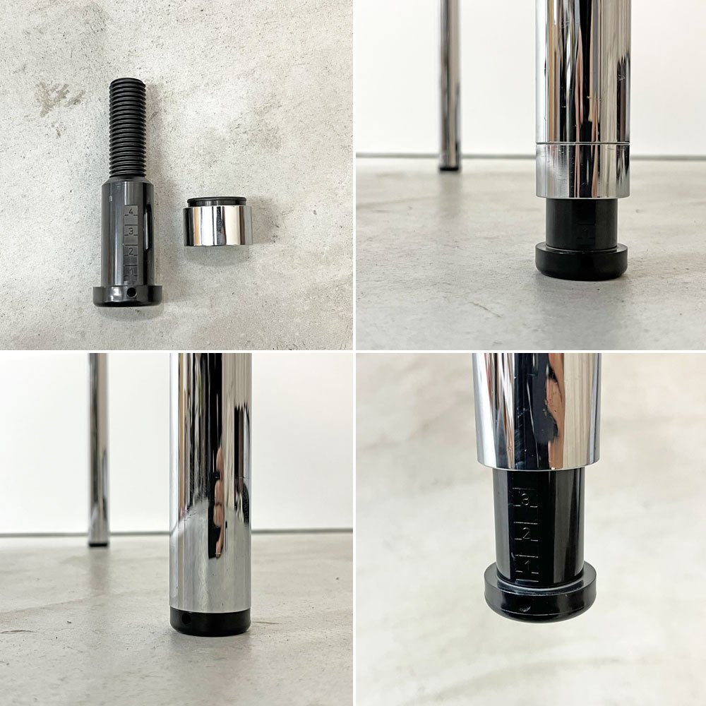 USMモジュラーファニチャー USM Haller USMハラーテーブル ワーキングデスク ダイニングテーブル パールグレーラミネート W150×D75×H74cm アジャスター 高さ調整リング付き+H2cm ●