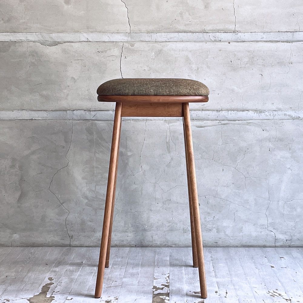 ナガノインテリア Friendly!! コッペ coupe kitchen stool ハイスツール キッチンスツール ウォールナット 廃番生地 北欧スタイル ♪