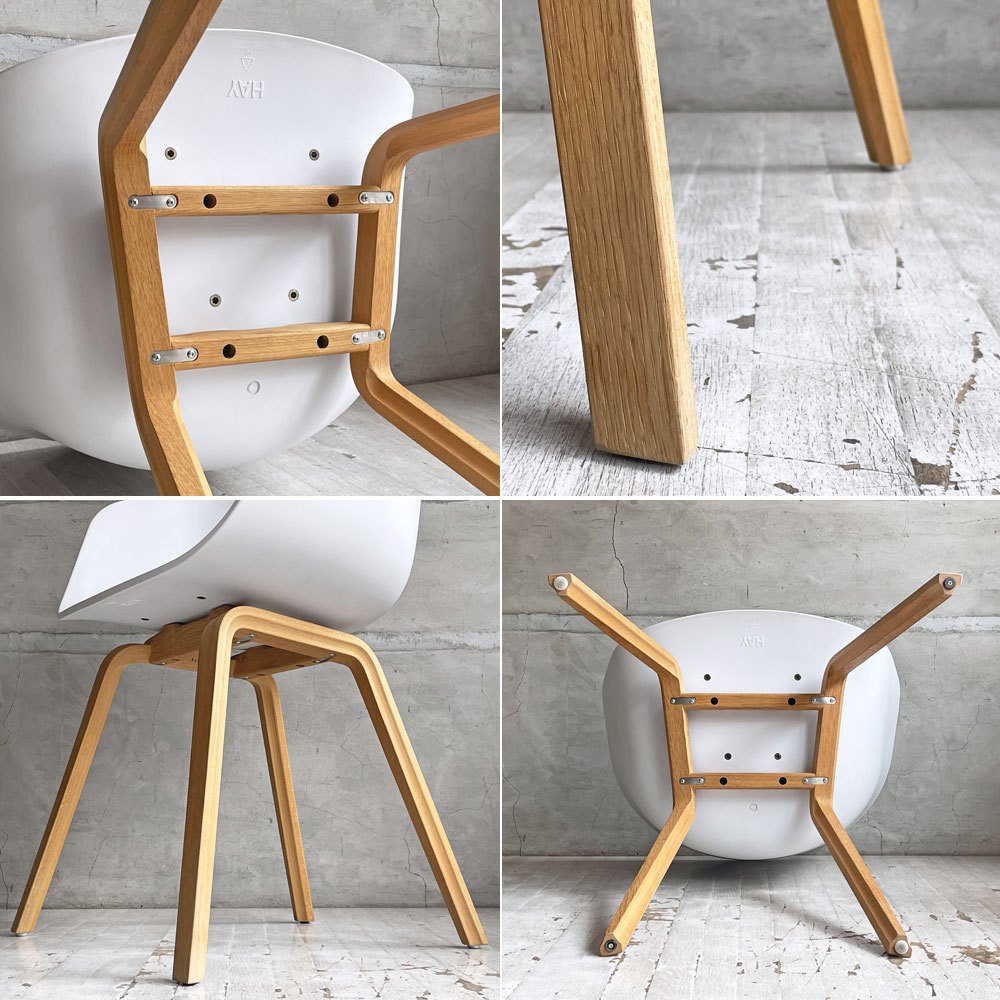 ヘイ HAY アバウト ア チェア ABOUT A CHAIR AAC22 アームチェア ダイニングチェア ホワイト ヒー・ウェリング 北欧モダン デンマーク 現状品 ♪