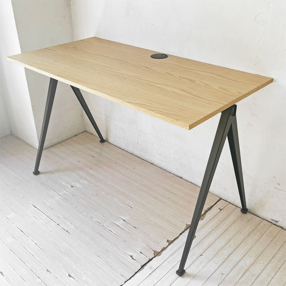ヘイ HAY ピラミッドデスク PYRAMID DESK オーク材×スチール脚 コンパスレッグ W120cm ナチュラルモダン 定価￥55,000- ★